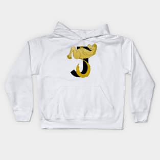 Pony Monogram Letter J Kids Hoodie